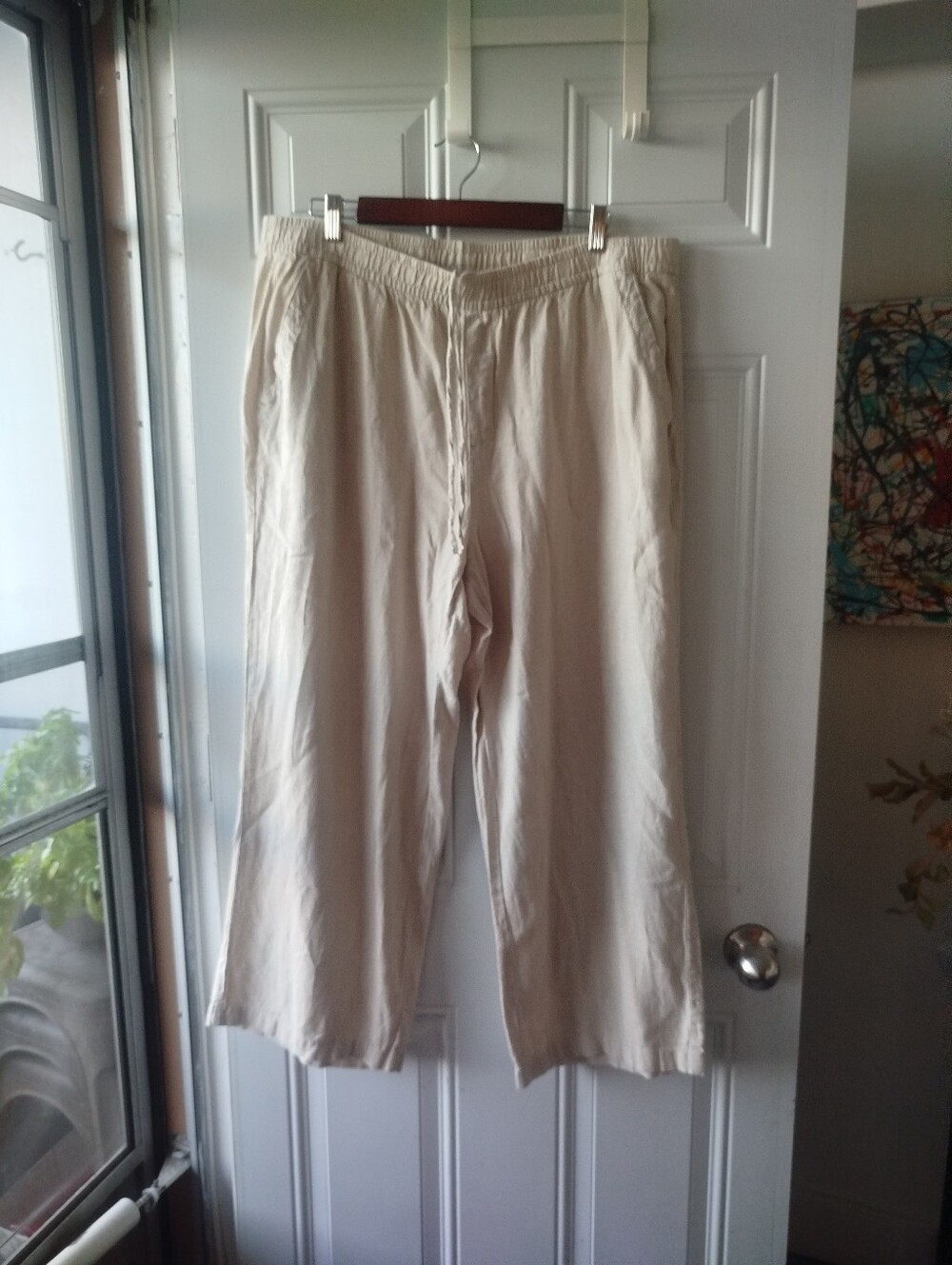 Old Navy Women's Linen Blend Pants - Cream